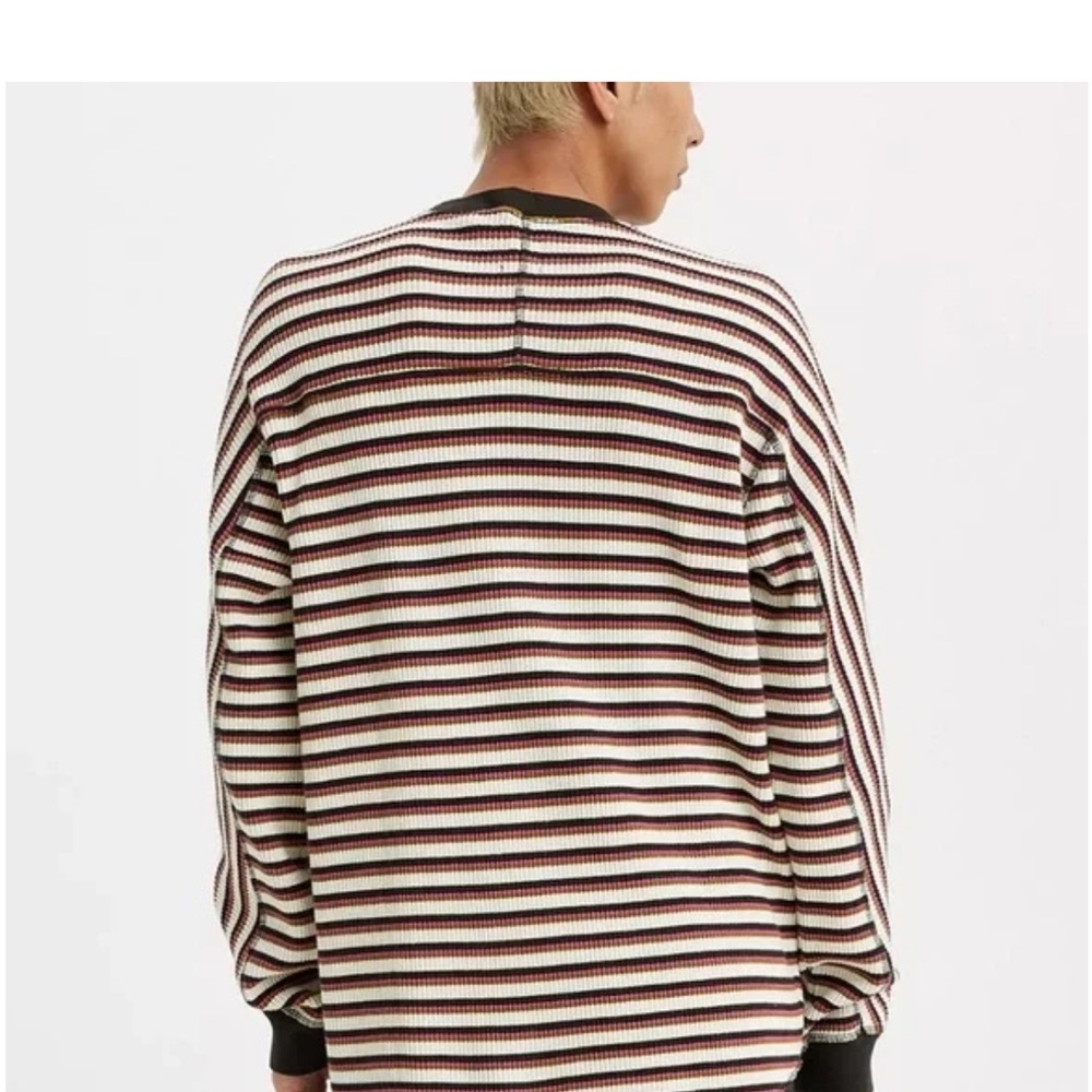 Levi's multicolor Striped Long Sleeve waffle knit Shirt - Picture 3 of 6